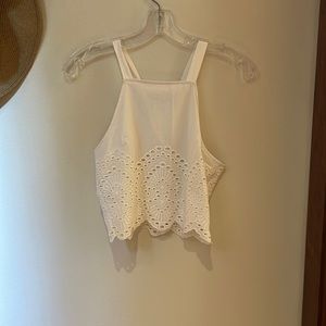 Eyelet Crop Top